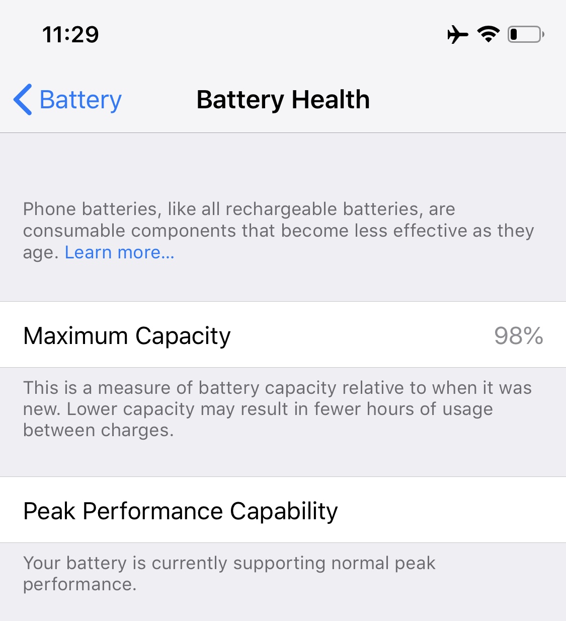 iPhone XS Battery Health Apple Community