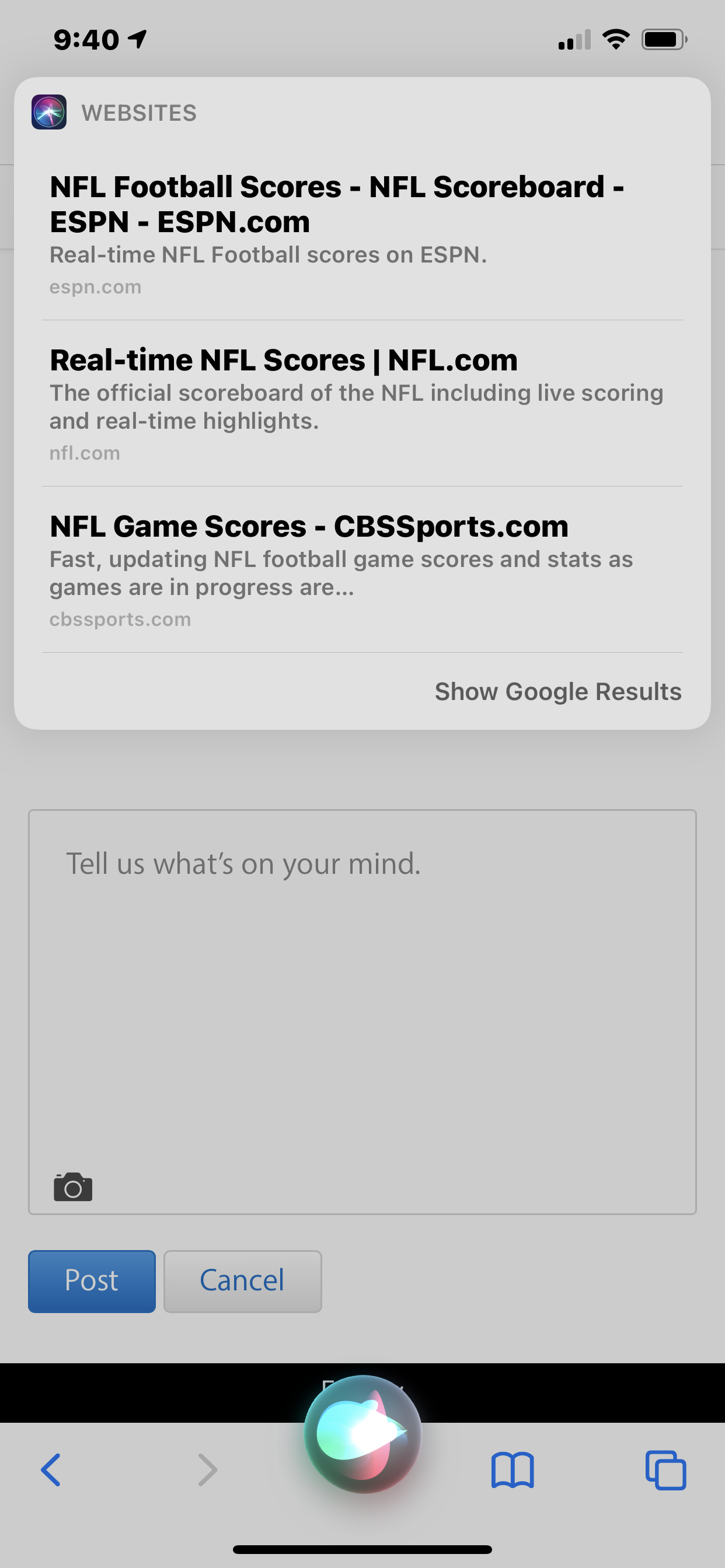 football today scores nfl