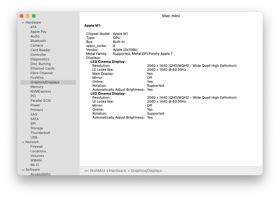 Mac Mini M1 + dual Apple 27