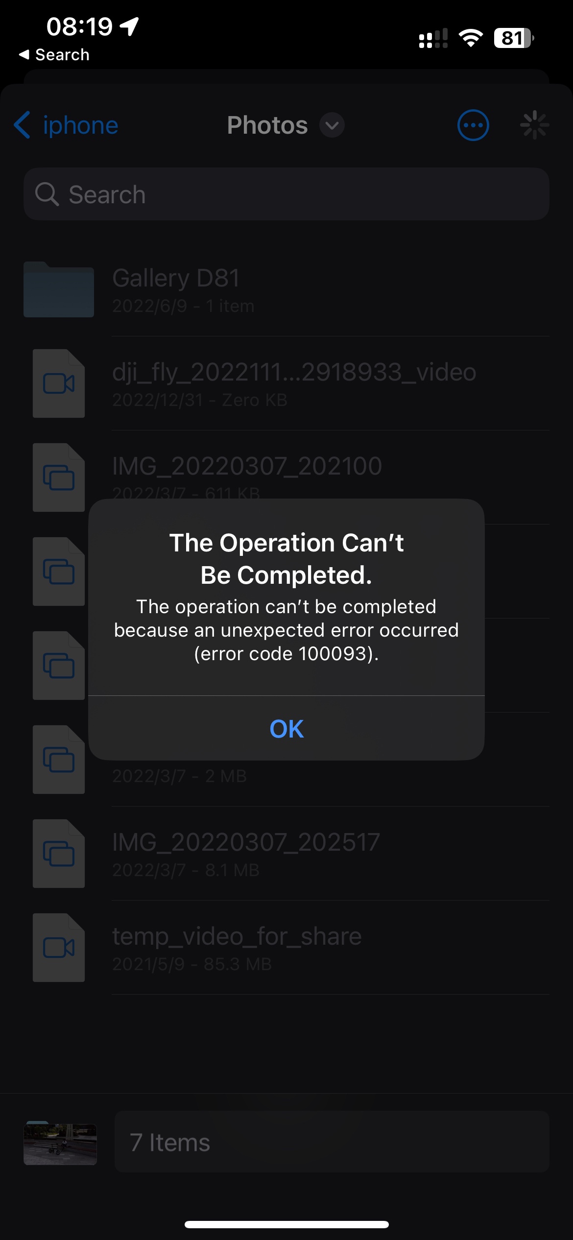 Error Operation Can t Be Completed Unex Apple Community