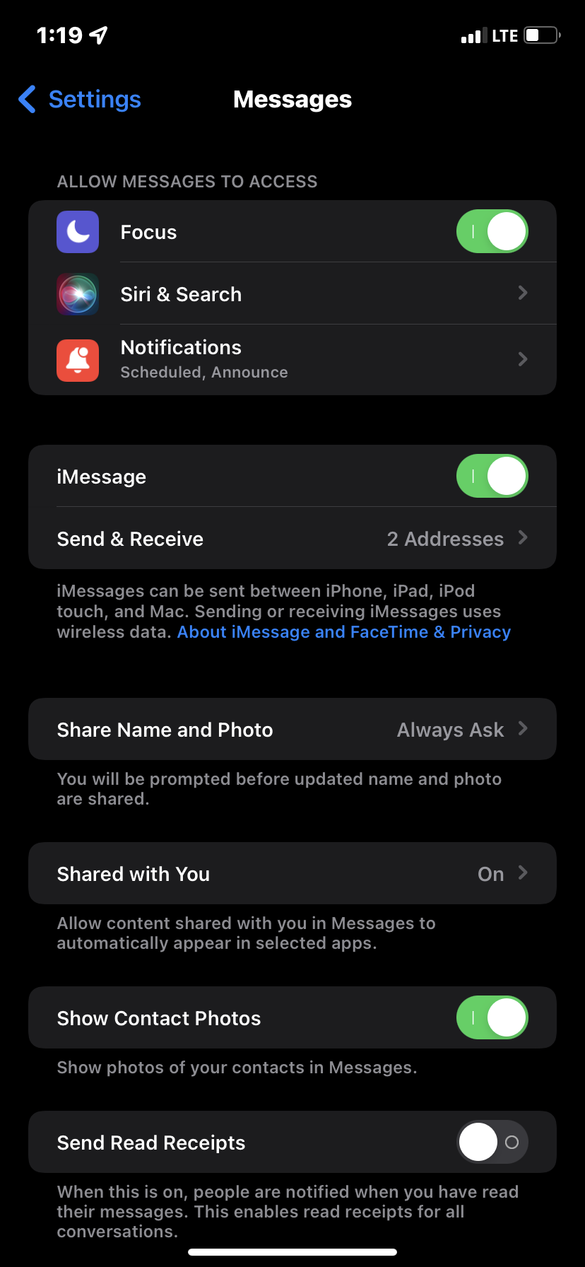 Share Focus Status Not Showing Up In Mess… - Apple Community