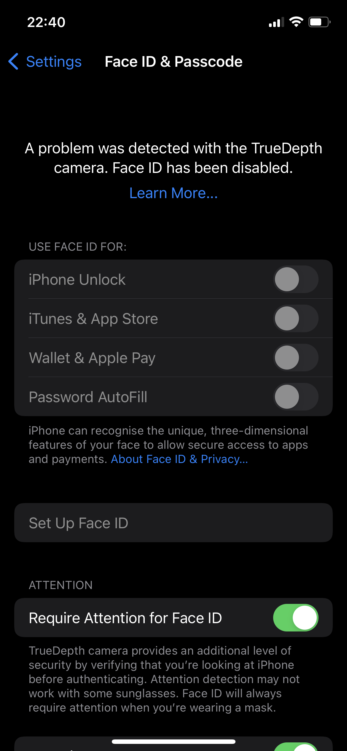Face ID has been disabled Apple Community