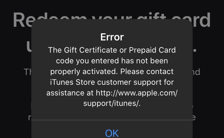 Most Common Apple Gift Card Redeem Errors And Solutions - Nosh