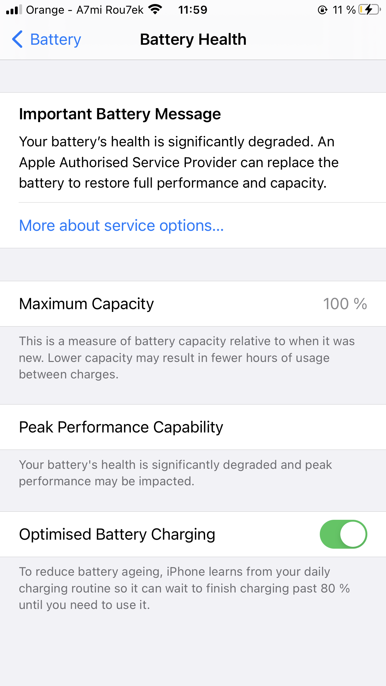 My Iphone Battery Health Stuck At 100 An Apple Community