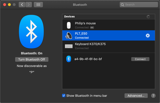 Connecting a plantronics online bluetooth headset