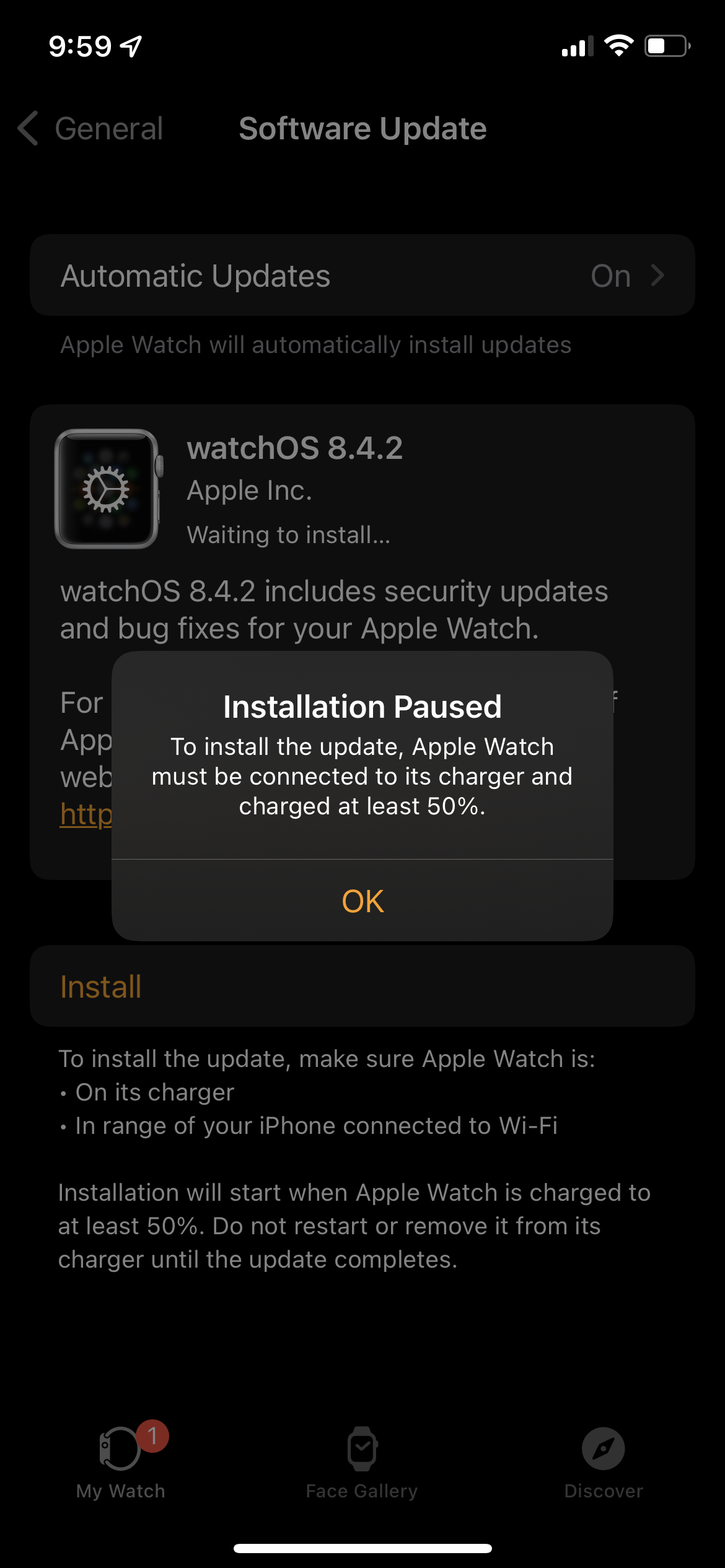 Does my apple watch need to be online on the same network as my phone