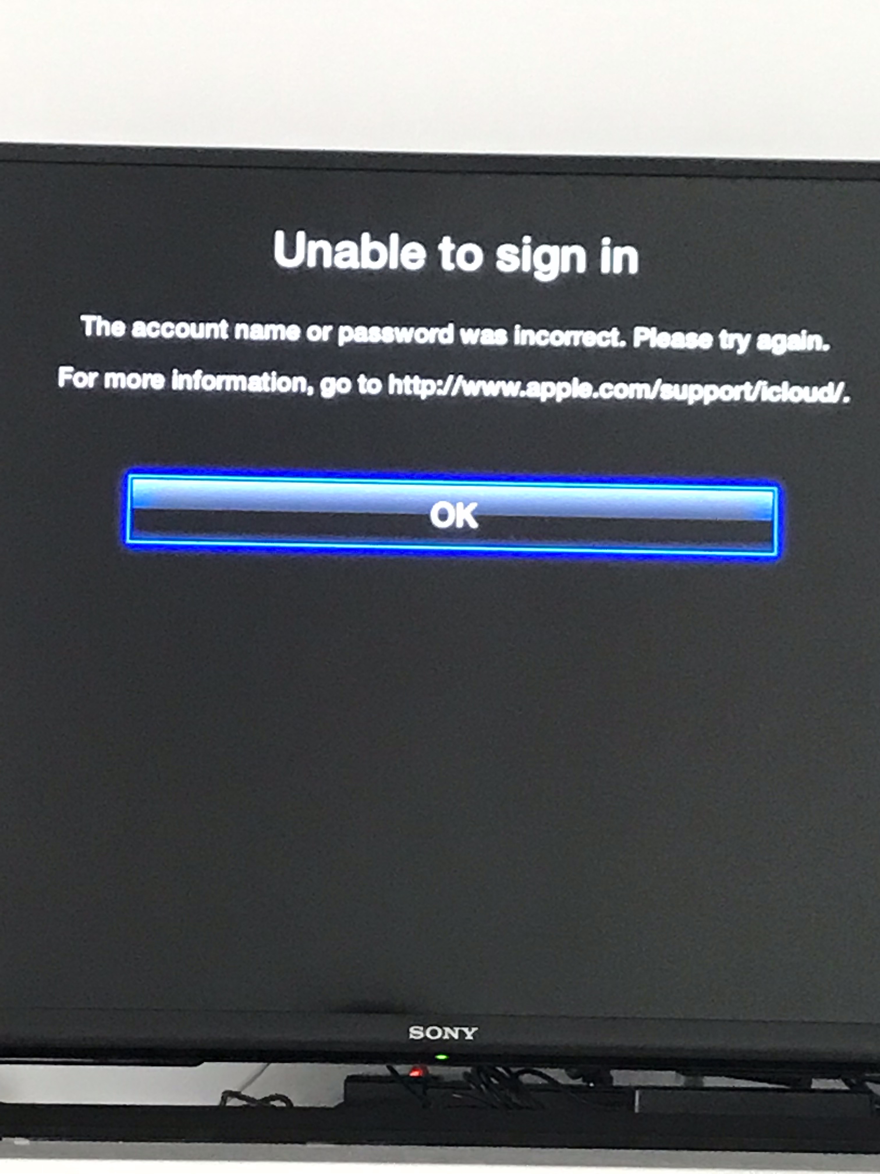 can't connect account in TV - Apple Community