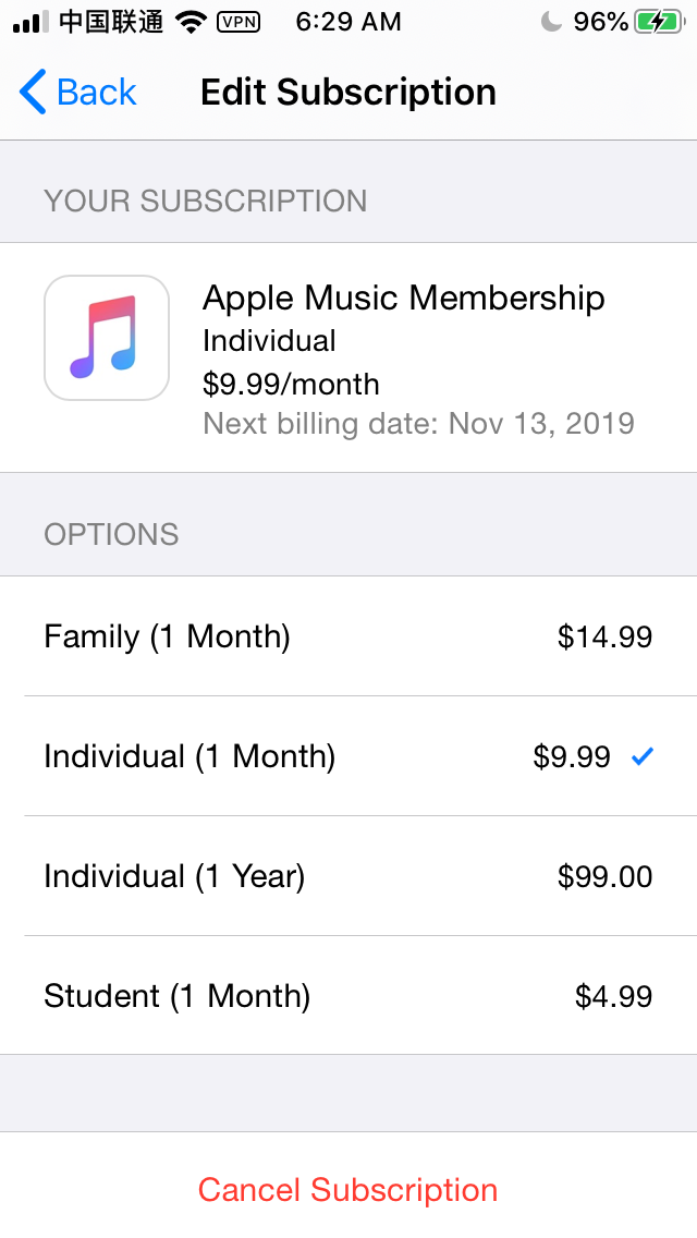 Unable To Cancel Apple Music Subscription Apple Community