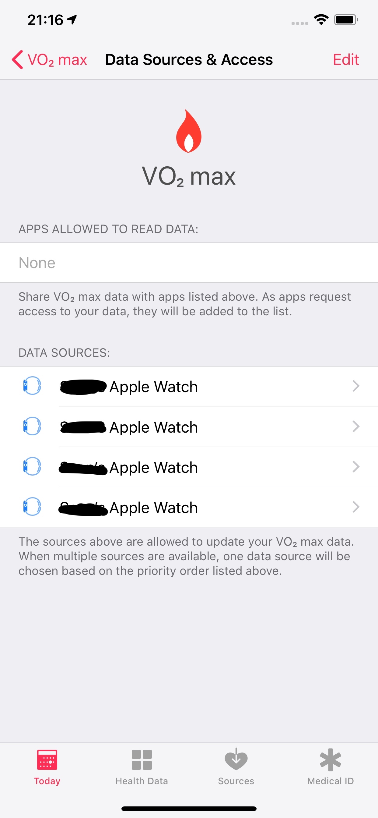 Max vo2 not showing in health Apple Community