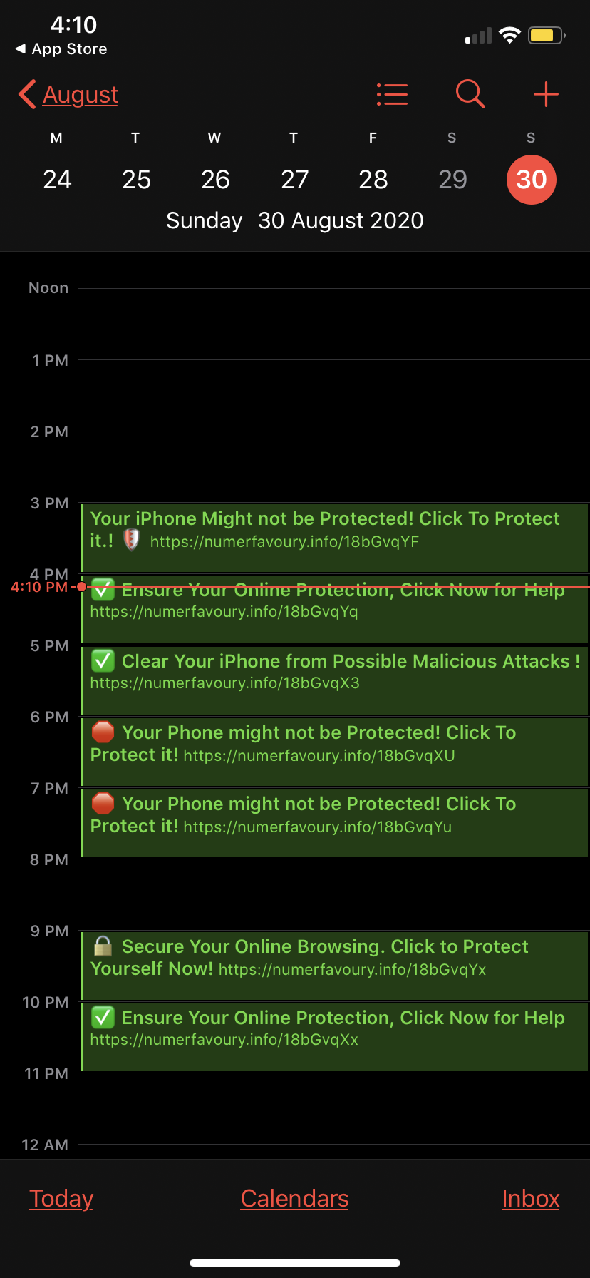 Unwanted calendar notifications Apple Community