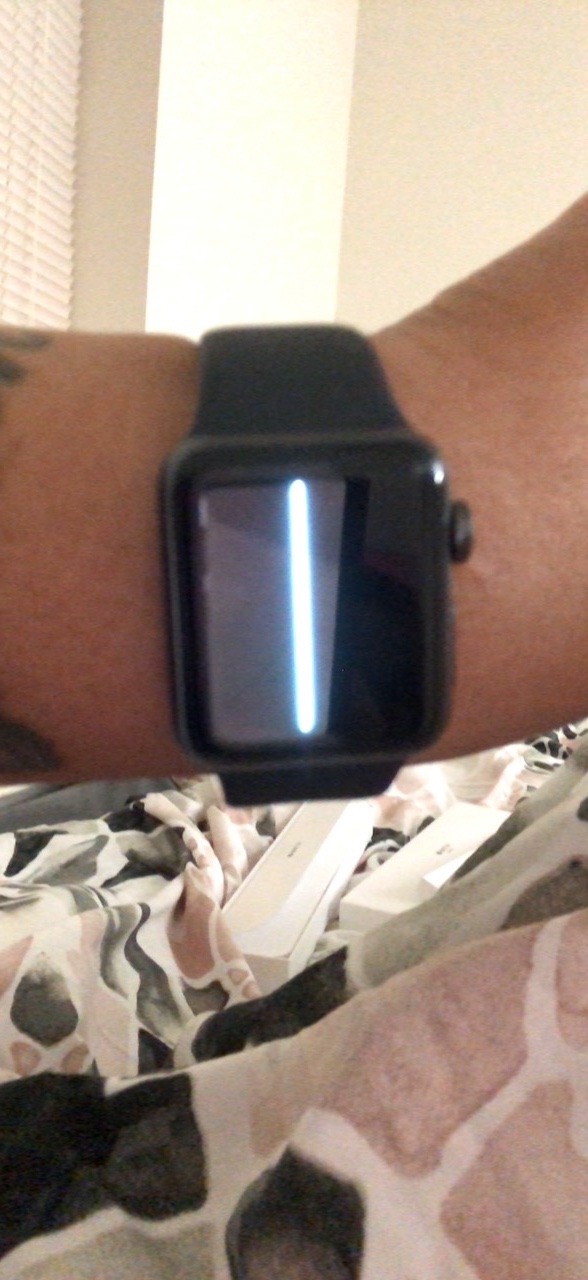 Vertical White Line On New Apple Watch Apple Community
