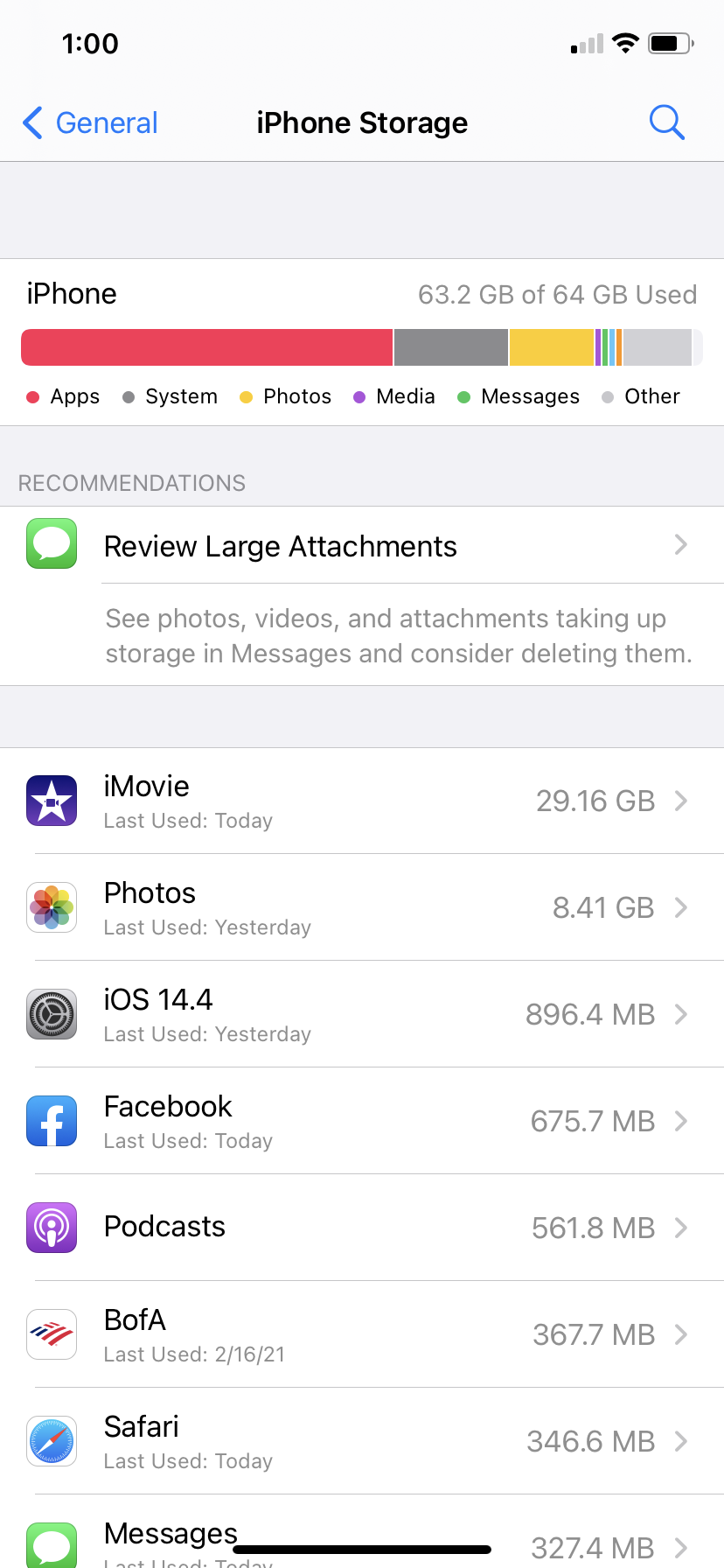 What's the difference between device storage and iCloud storage