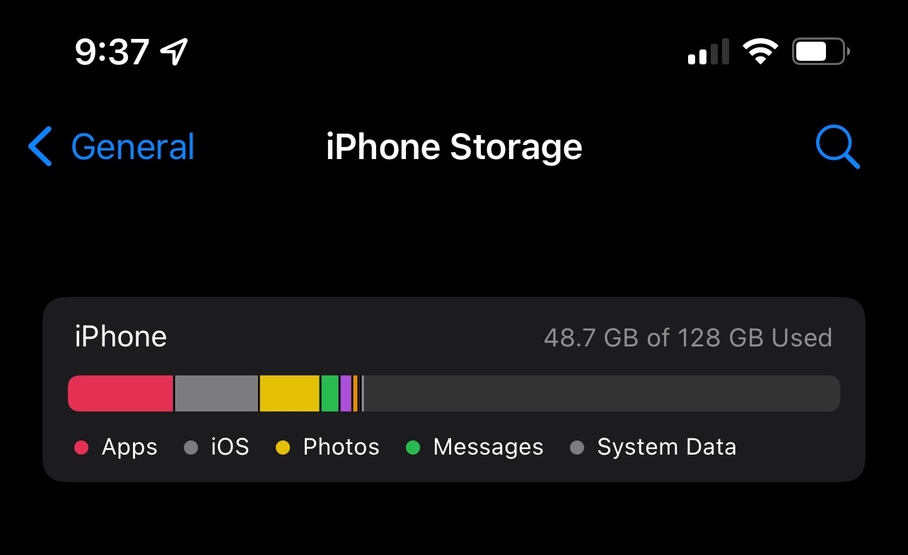 iOS storage for iOS 15.1?? - Apple Community