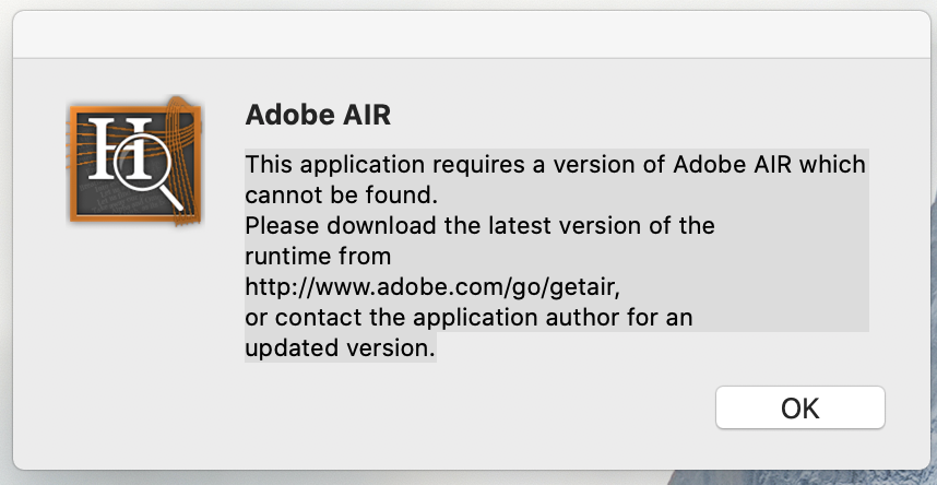 adobe air error installer file damaged