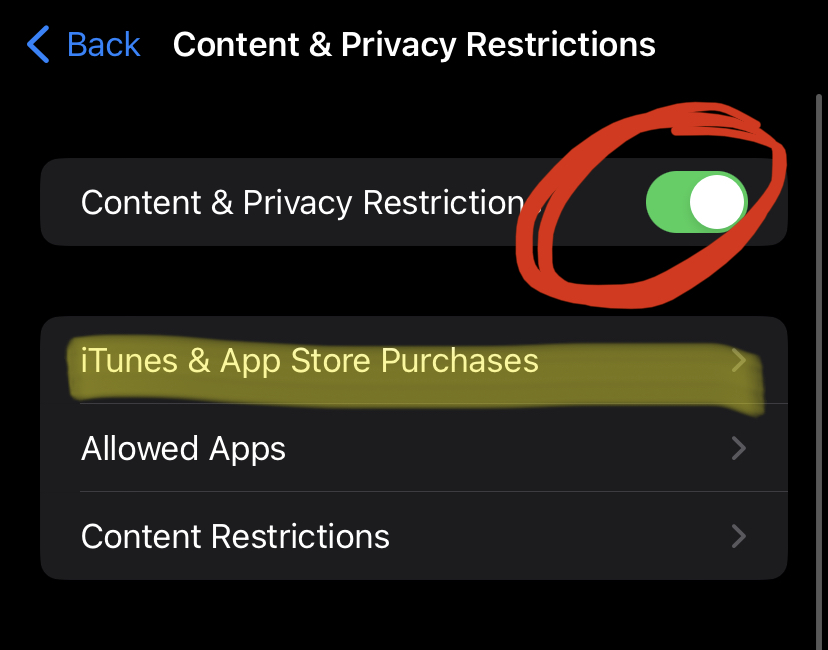 comment desactiver les restrictions apple