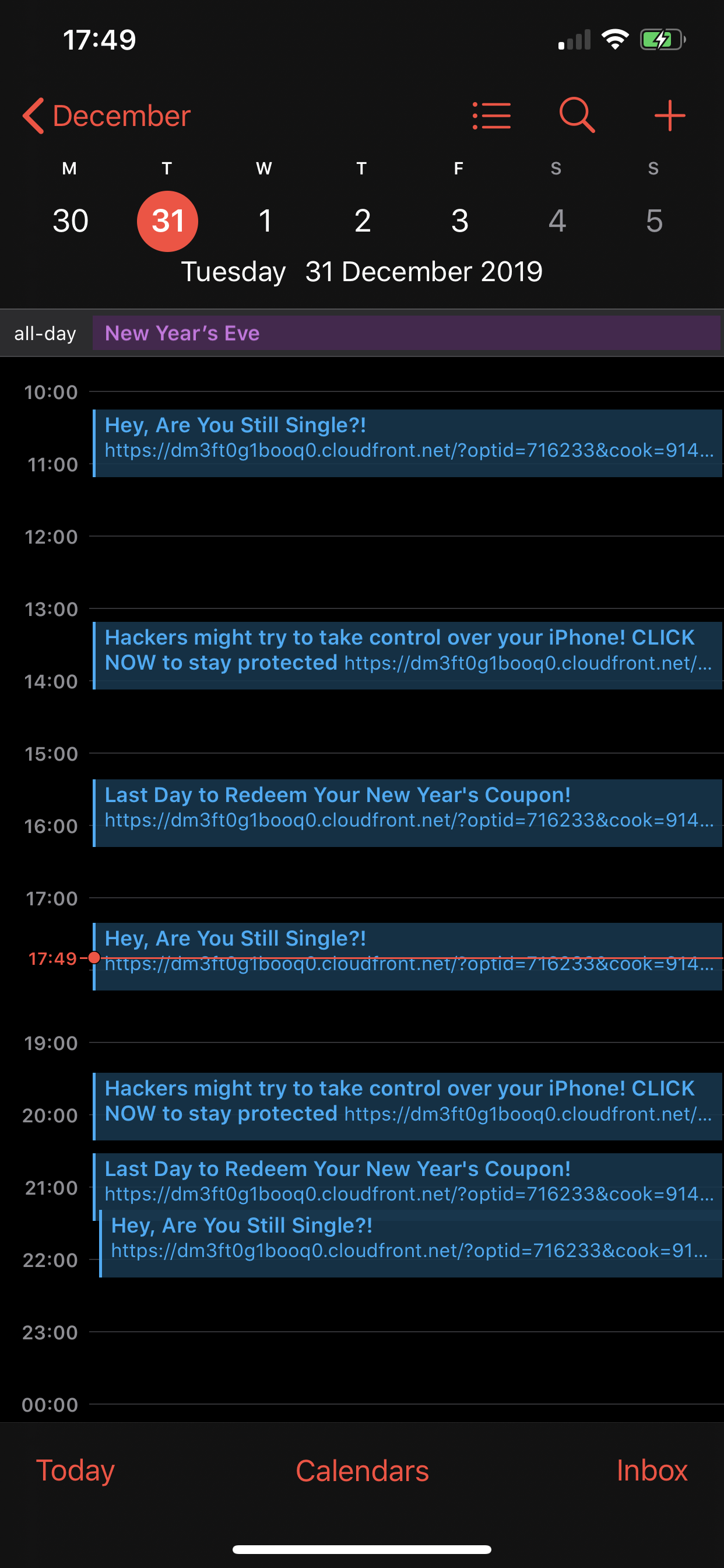 Hack/Virus events in calendar Apple Community
