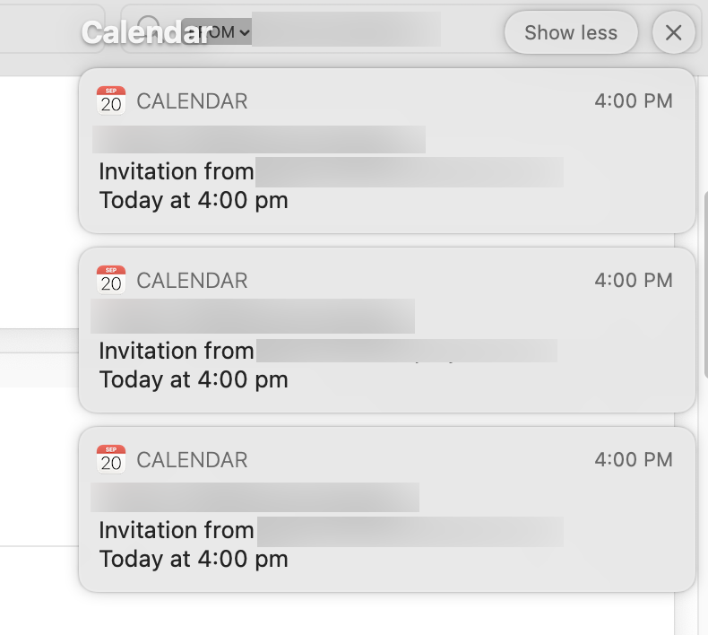Multiple Calendar notifications for same … Apple Community