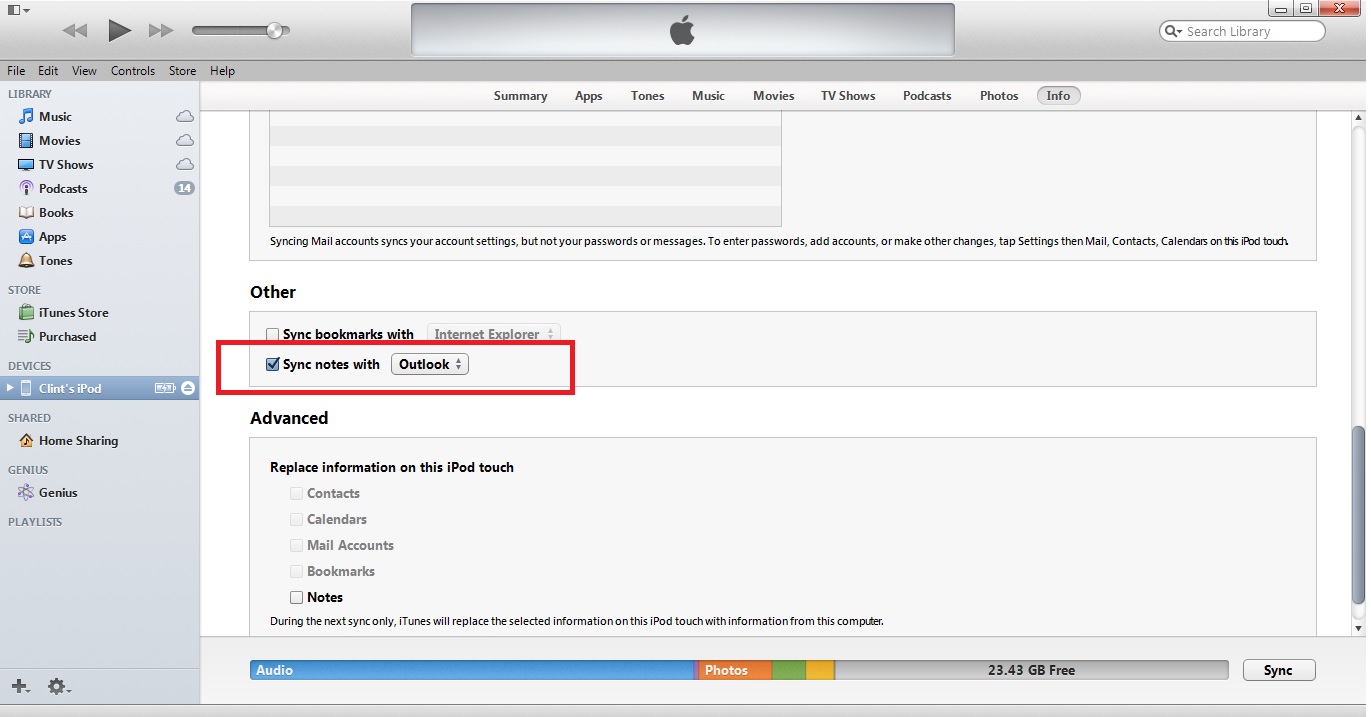Syncing Outlook Notes - Apple Community