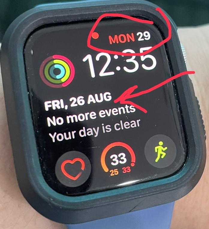 Apple watch date and calendar date mismat… Apple Community