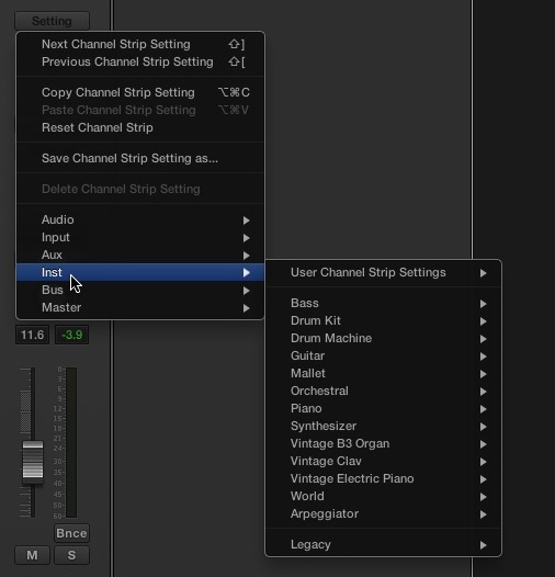 Logic Pro X Channel Strip Settings Missing Apple Community