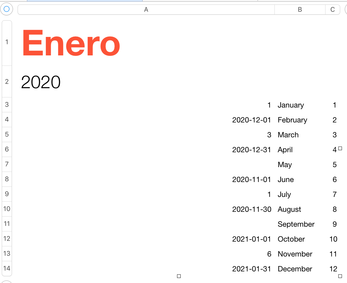 Modifying Numbers calendar template - add… - Apple Community