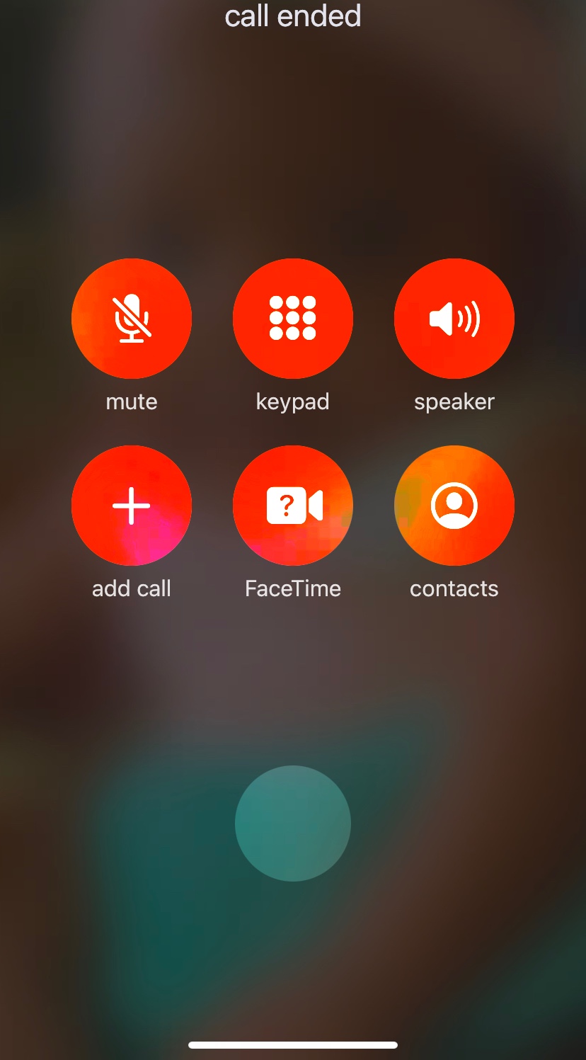 The Buttons When I End A Call Are Red And Apple Community