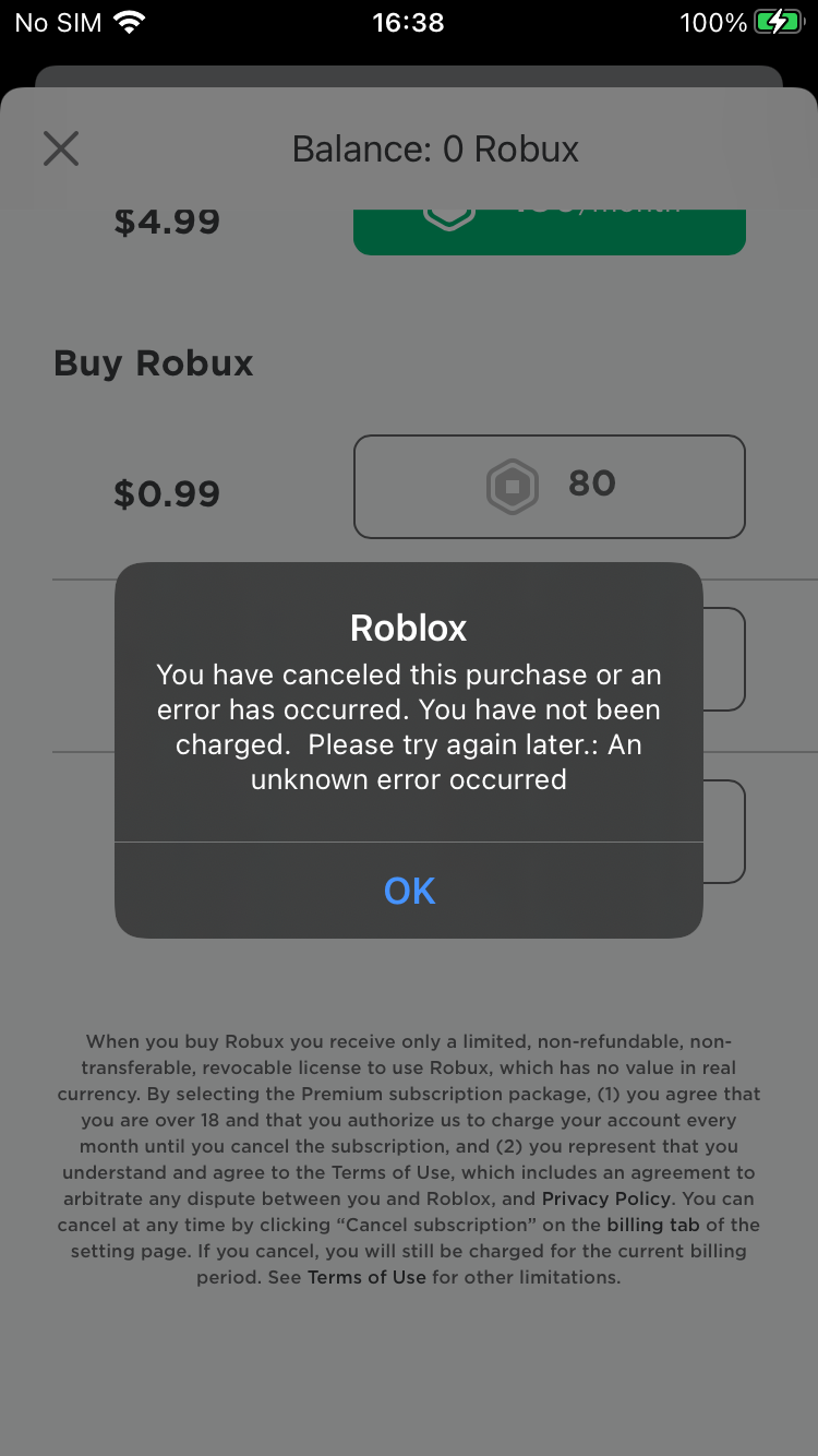 I cannot buy any robux please help - Apple Community