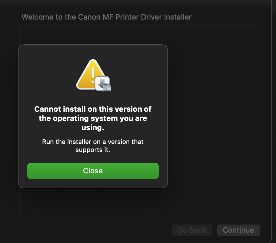 Cannot Install Canon Printer Driver After Apple Community