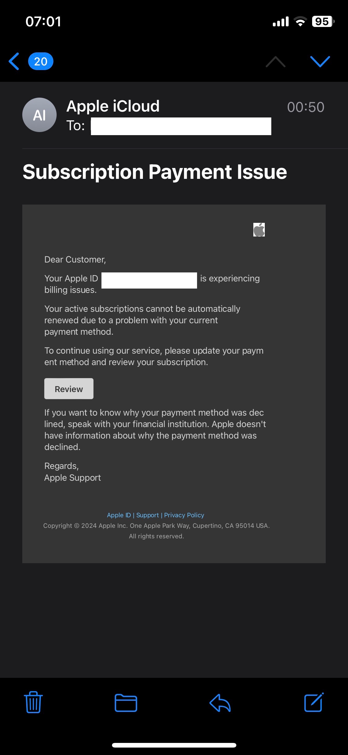 How can I know if a mail from Apple iClou… - Apple Community