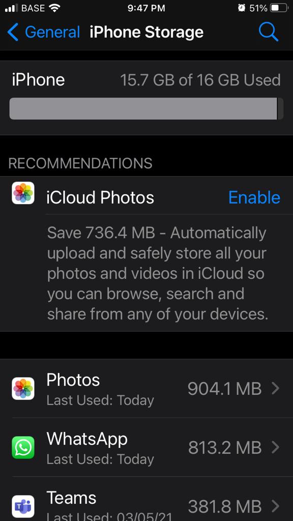 Bukken Historicus naald iPhone 6S 16GB space issues - Apple Community