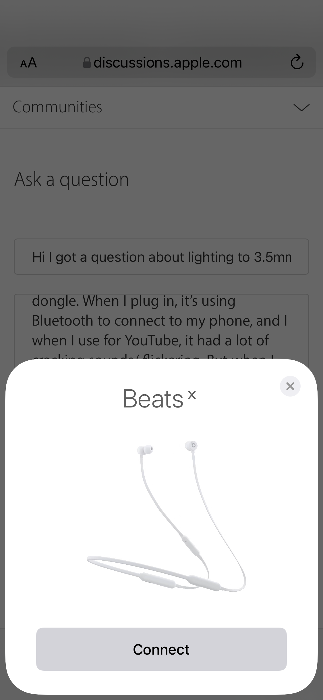 Beatsx not connecting to iphone hot sale