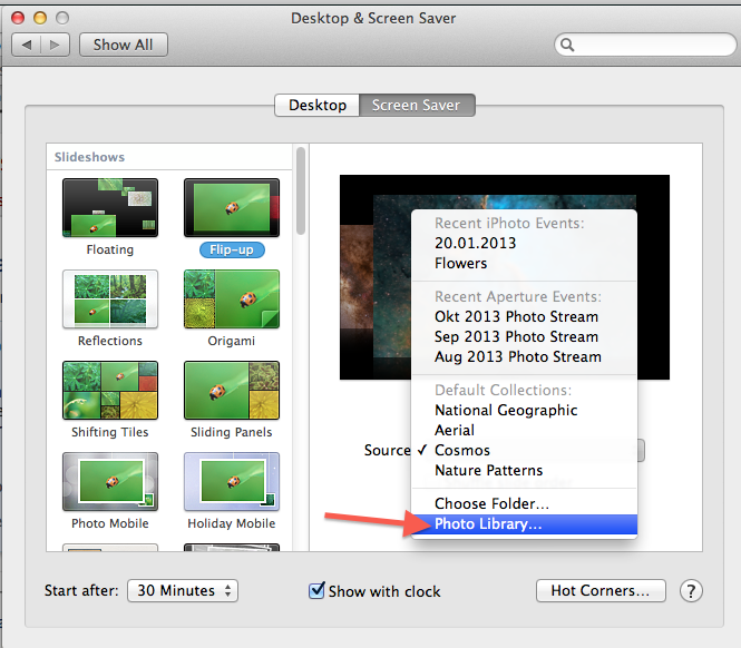 Iphoto library screensaver download