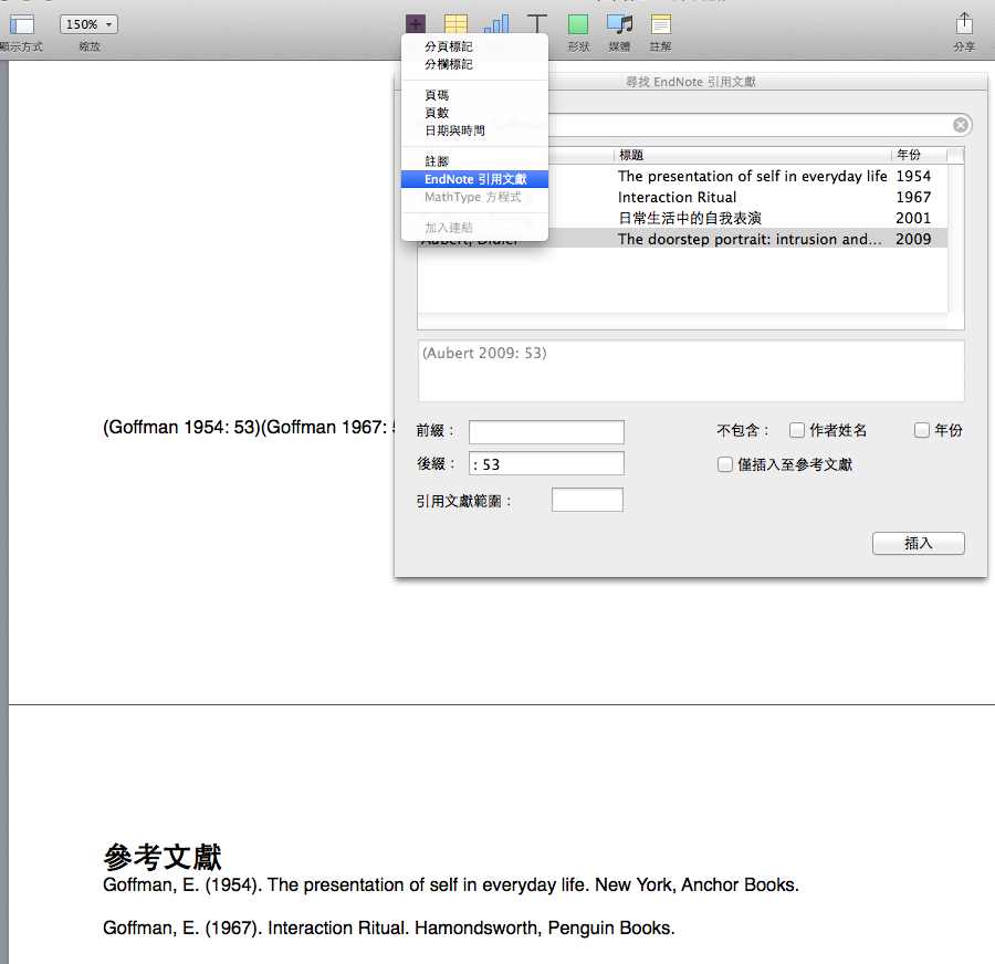 Pages 5.0 and Endnote (Cite While You Wri… Apple Community