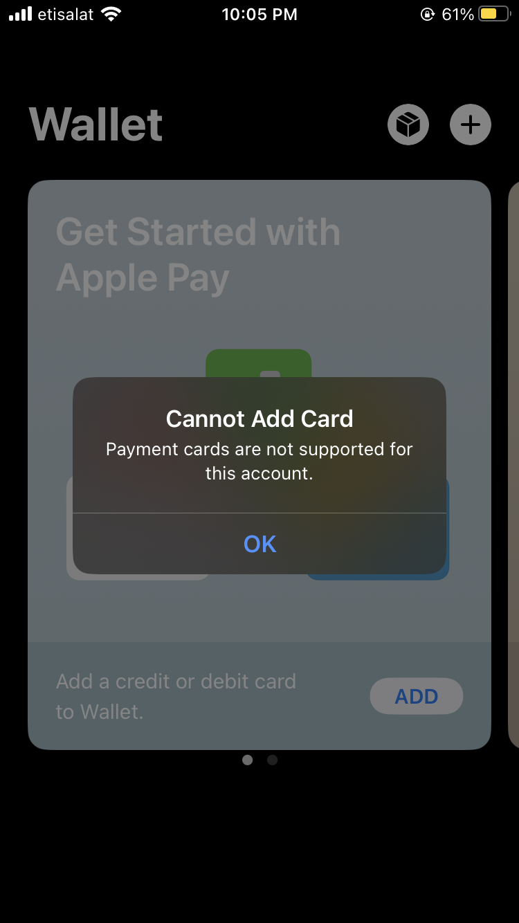 Can add any card to the wallet It say t… - Apple Community