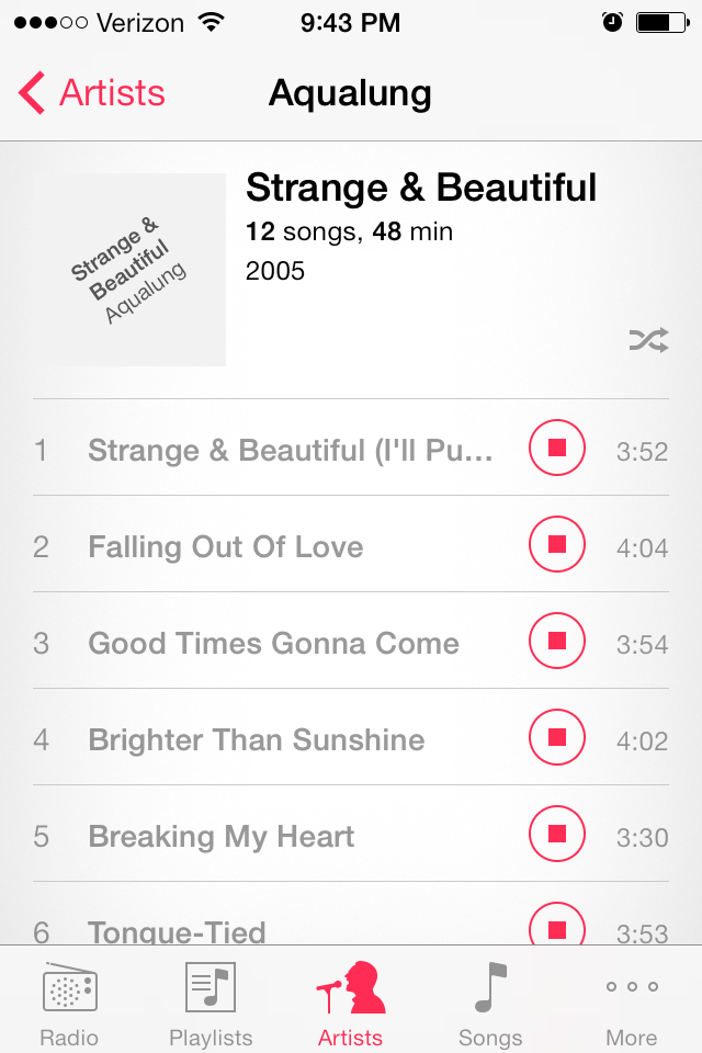 After iOS7 update, imported music from CD… - Apple Community