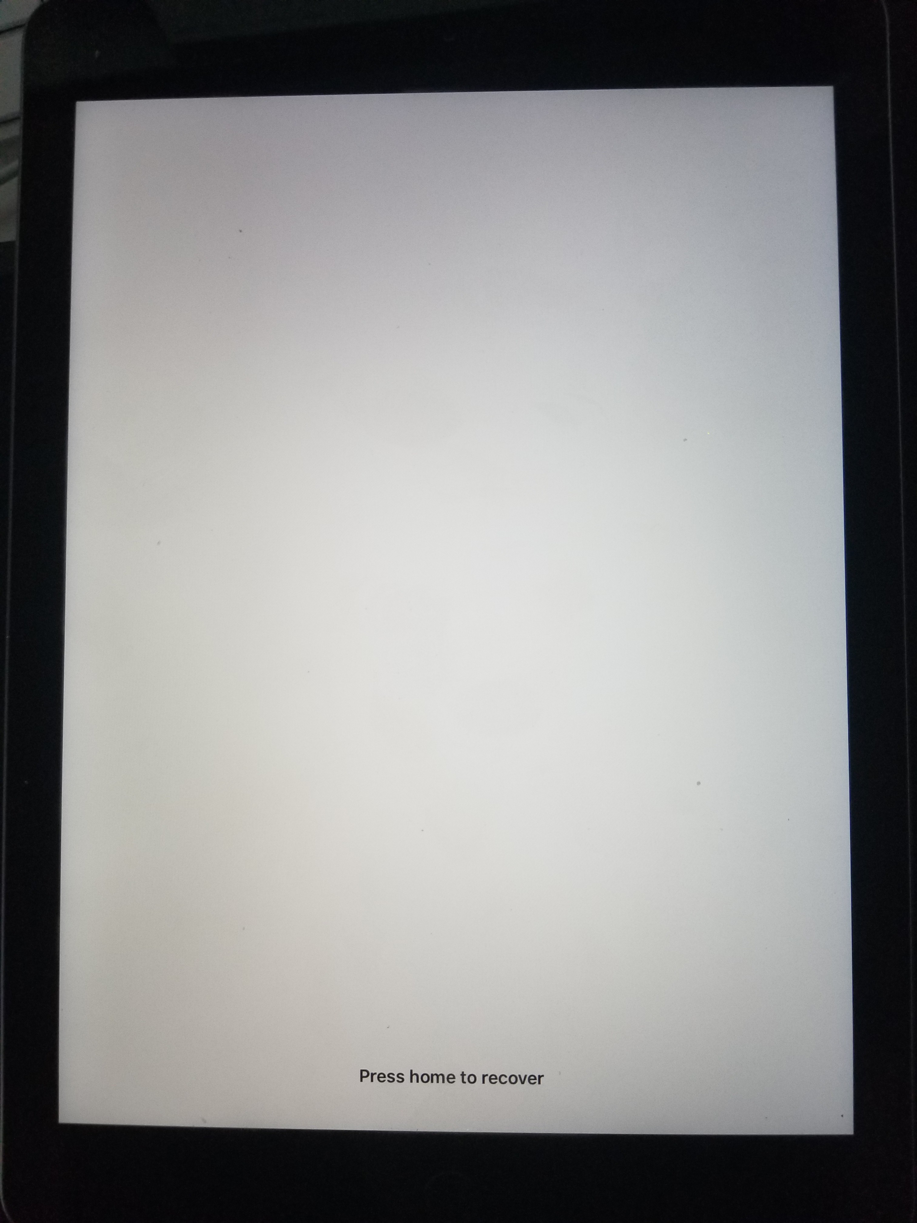 Ipad White Blank Screen press Home To Rec Apple Community