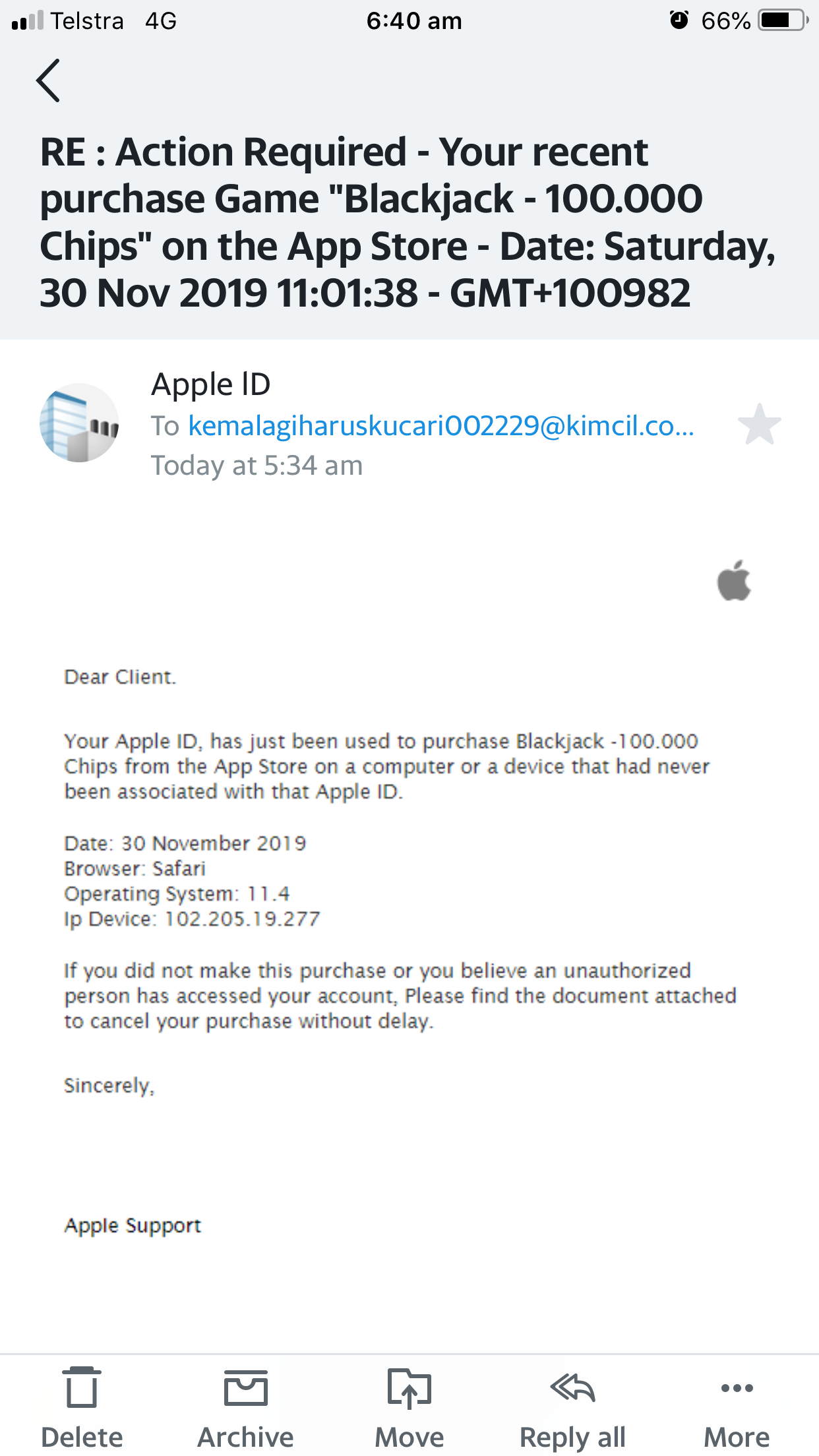 received message from appleid - Apple Community