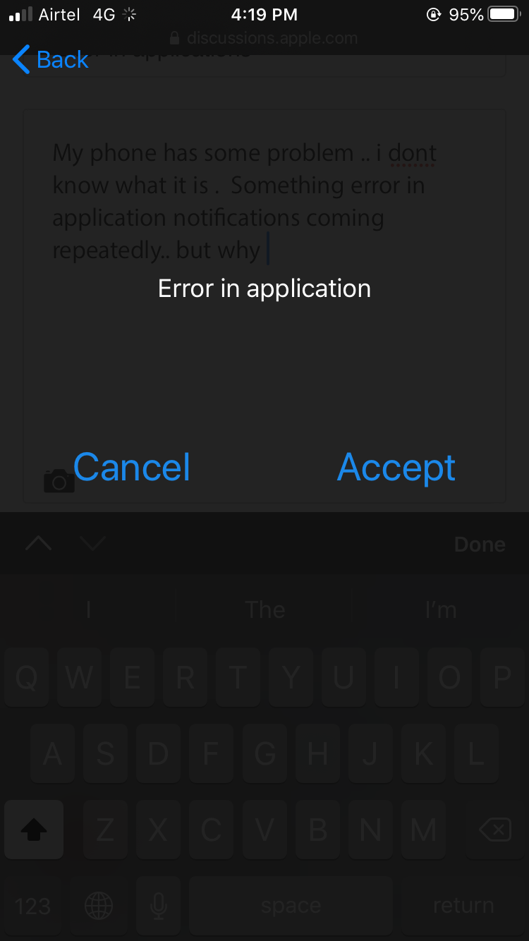 Application Login error - Apple Community