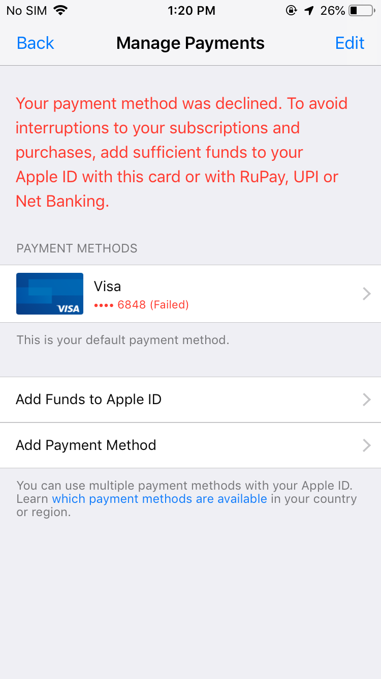 Payment Issue - Apple Community