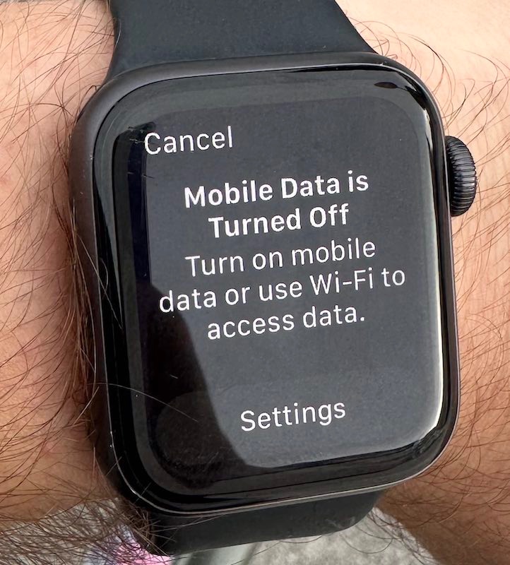 Mobile data on online apple watch