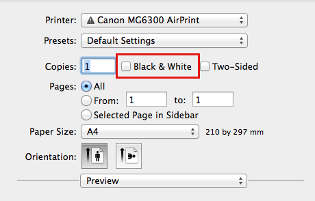 Preview Printing To Black And White? - Apple Community