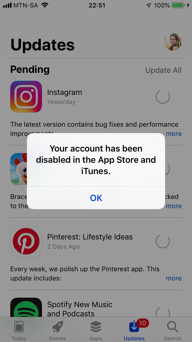 My account has been disabled in the App S… - Apple Community