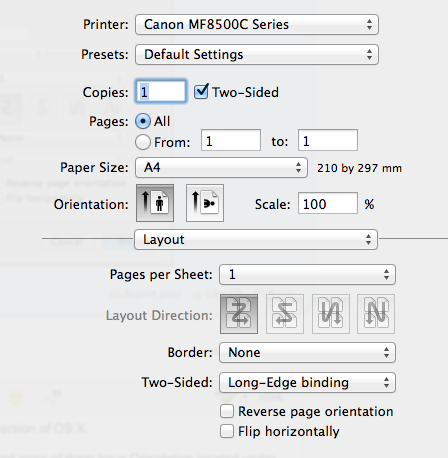 Printer dialog page doesn't give me lands… - Apple Community