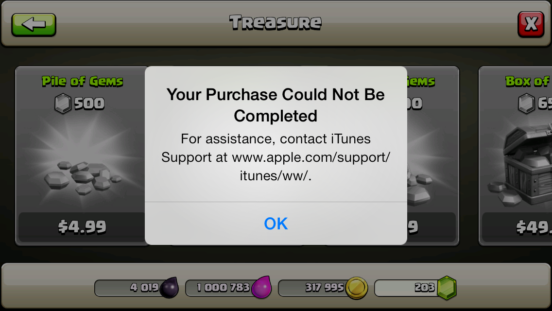 Your Purchase Could Not Be Completed It Apple Community