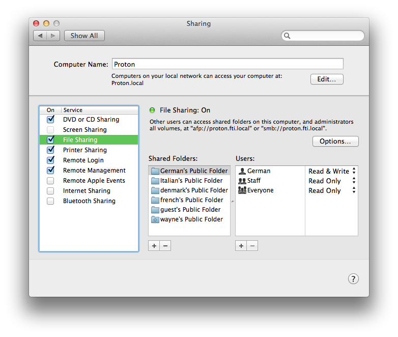 how to file share between macbook pro and… - Apple Community