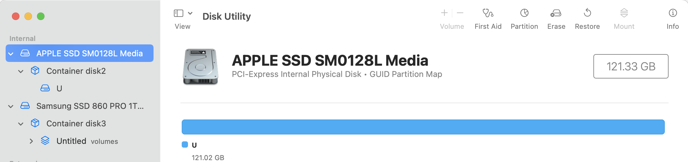 Apple ssd clearance sm0128l