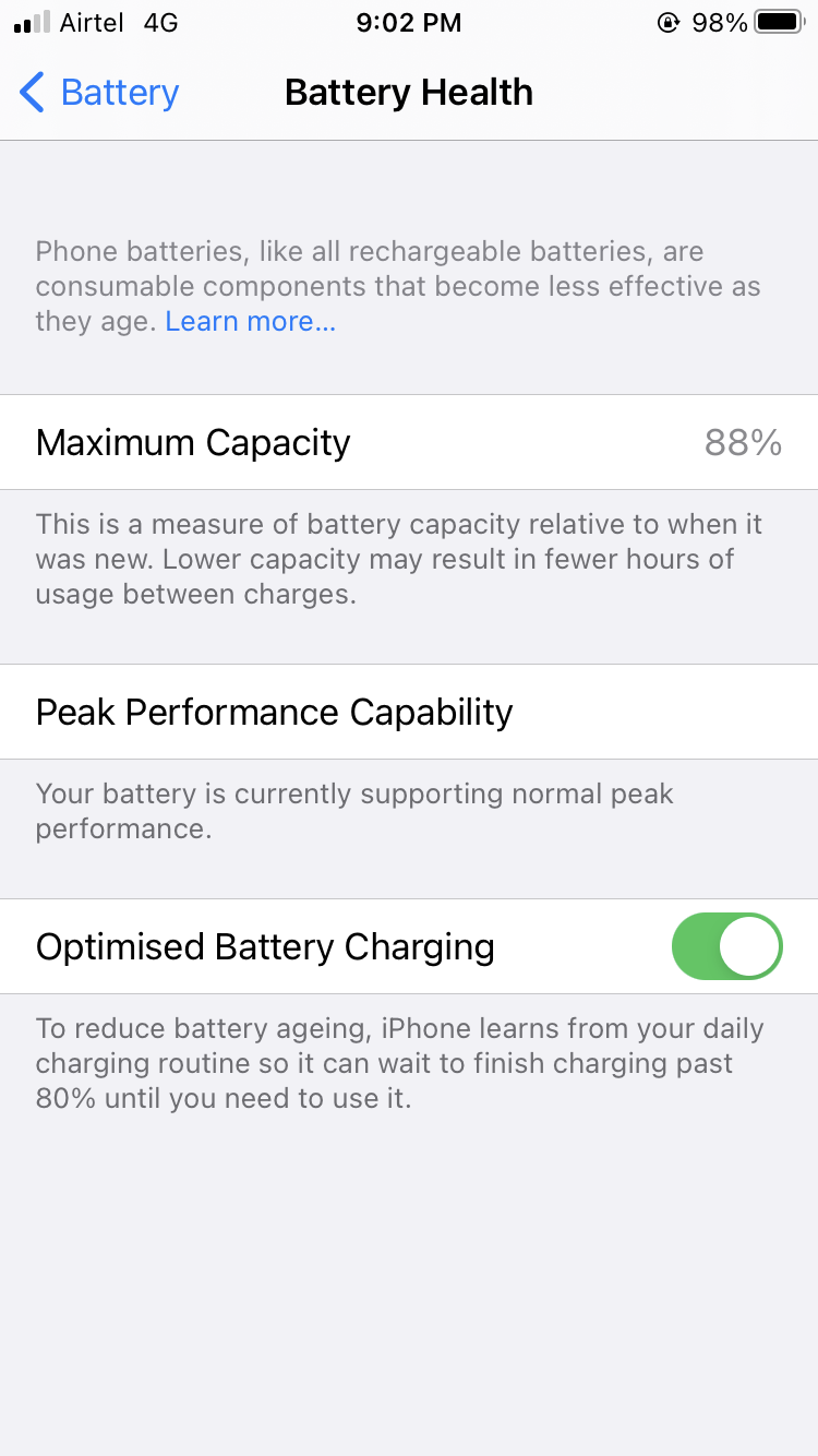 My Battery Health Is 88 Percentage Apple Community