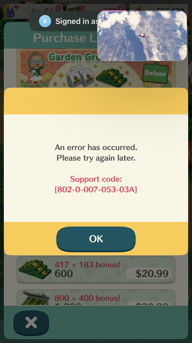 Animal crossing buying in-game currency - Apple Community