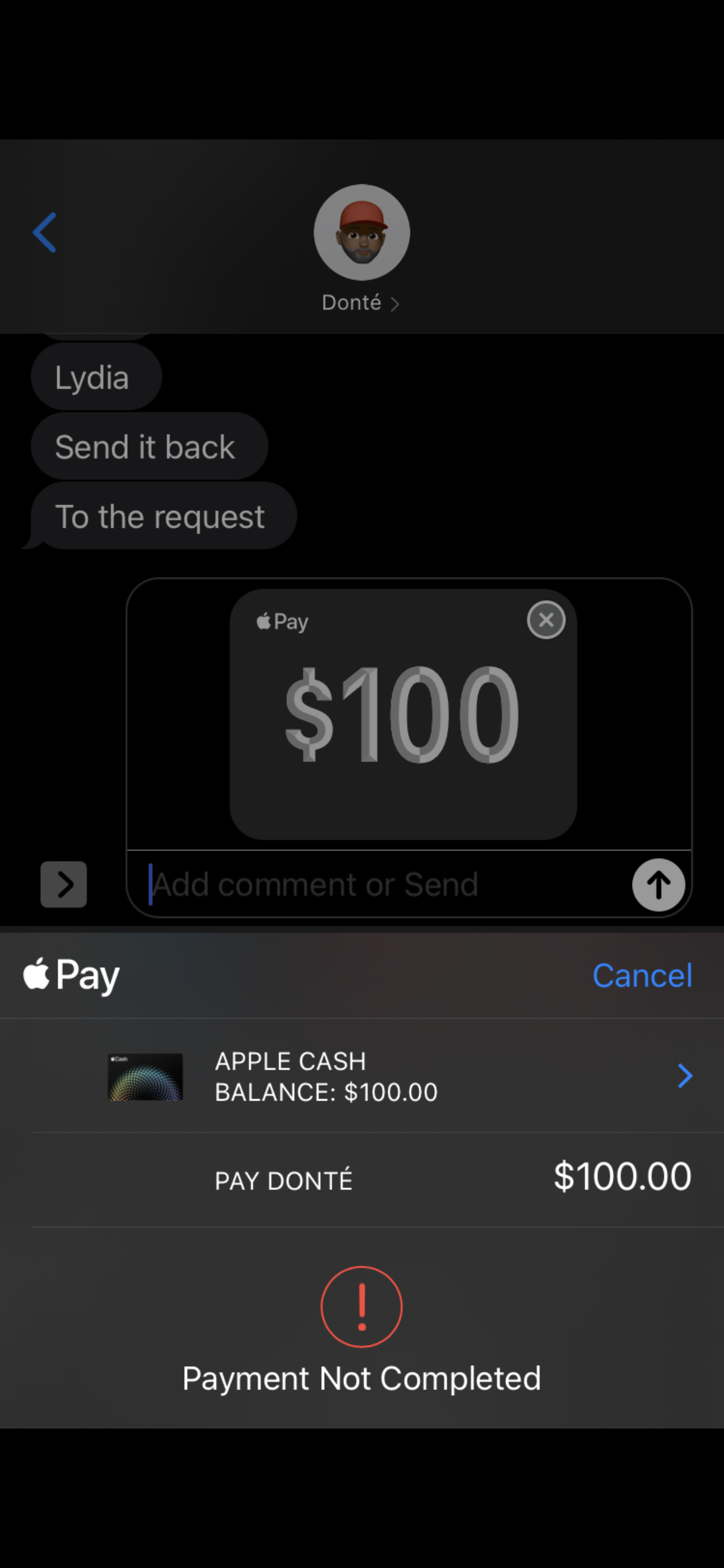 Payment could not be completed - Apple Community