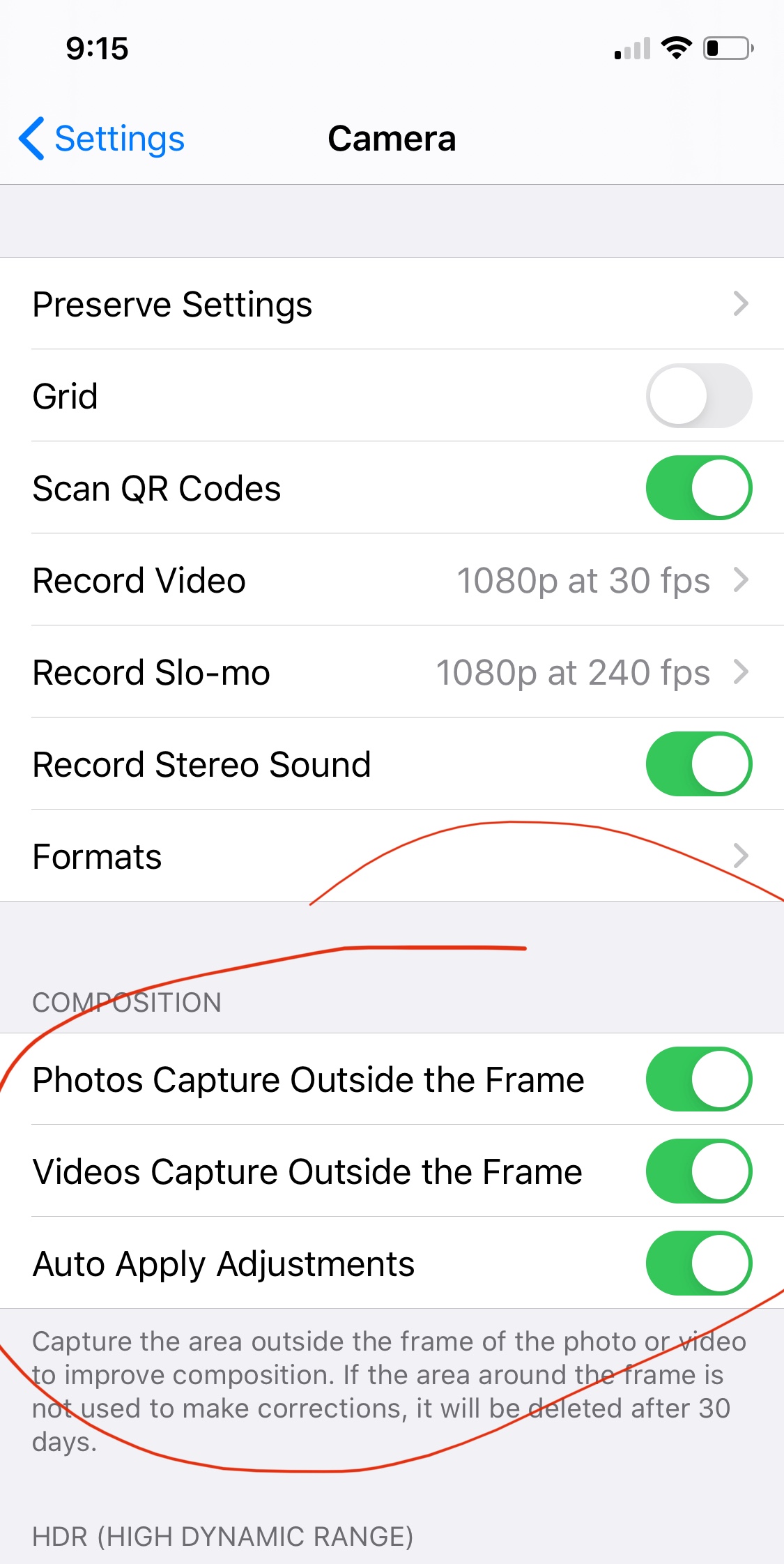 Capture outside frame does not work Apple Community